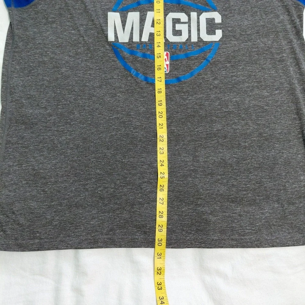 Orlando Magic Shirt Mens 2XL Gray NBA Basketball Adidas Long Sleeve Climalite
